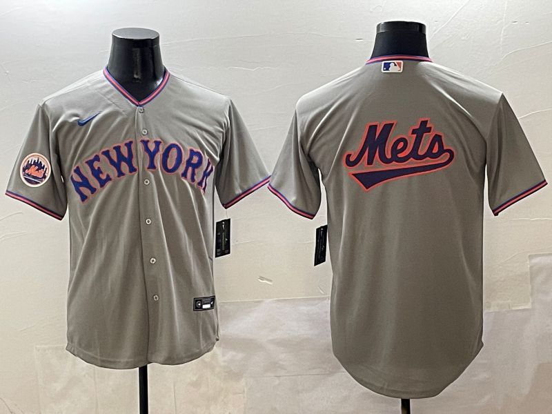 Men New York Mets Blank Grey Second generation 2025 Nike MLB Jersey style 21